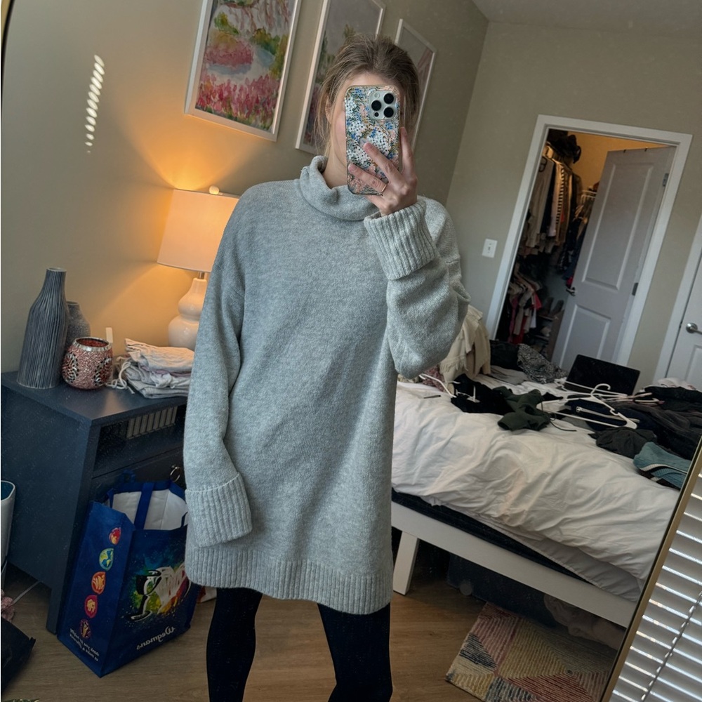 ASOS Oversized Sweater Dress with Turtleneck